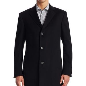 Luigi Bianchi Mantova Coat Black Cashmere M